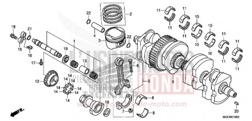ALBERO MOTORE/PISTONE CB1100CAJ di 2018